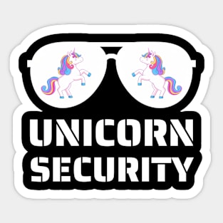 Halloween Dad Mom Daughter Unicorn Security Sticker